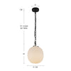 Cherise 12-in Brushed Gold/Glossy Ribbed Opal Glass Socket Pendant