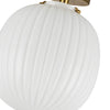 Cherise 12-in Brushed Gold/Glossy Ribbed Opal Glass Socket Semi-Flush Mount