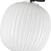 Cherise 12-in Matte Black/Glossy Ribbed Opal Glass Socket Semi-Flush Mount