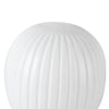 Cherise 7-in Matte Black/Glossy Ribbed Opal Glass Socket Table Lamp