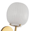 Cherise 7-in Brushed Gold/Glossy Ribbed Opal Glass Socket Wall/Vanity Light