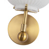 Cherise 7-in Brushed Gold/Glossy Ribbed Opal Glass Socket Wall/Vanity Light