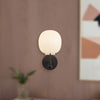 Cherise 7-in Matte Black/Glossy Ribbed Opal Glass Socket Wall/Vanity Light