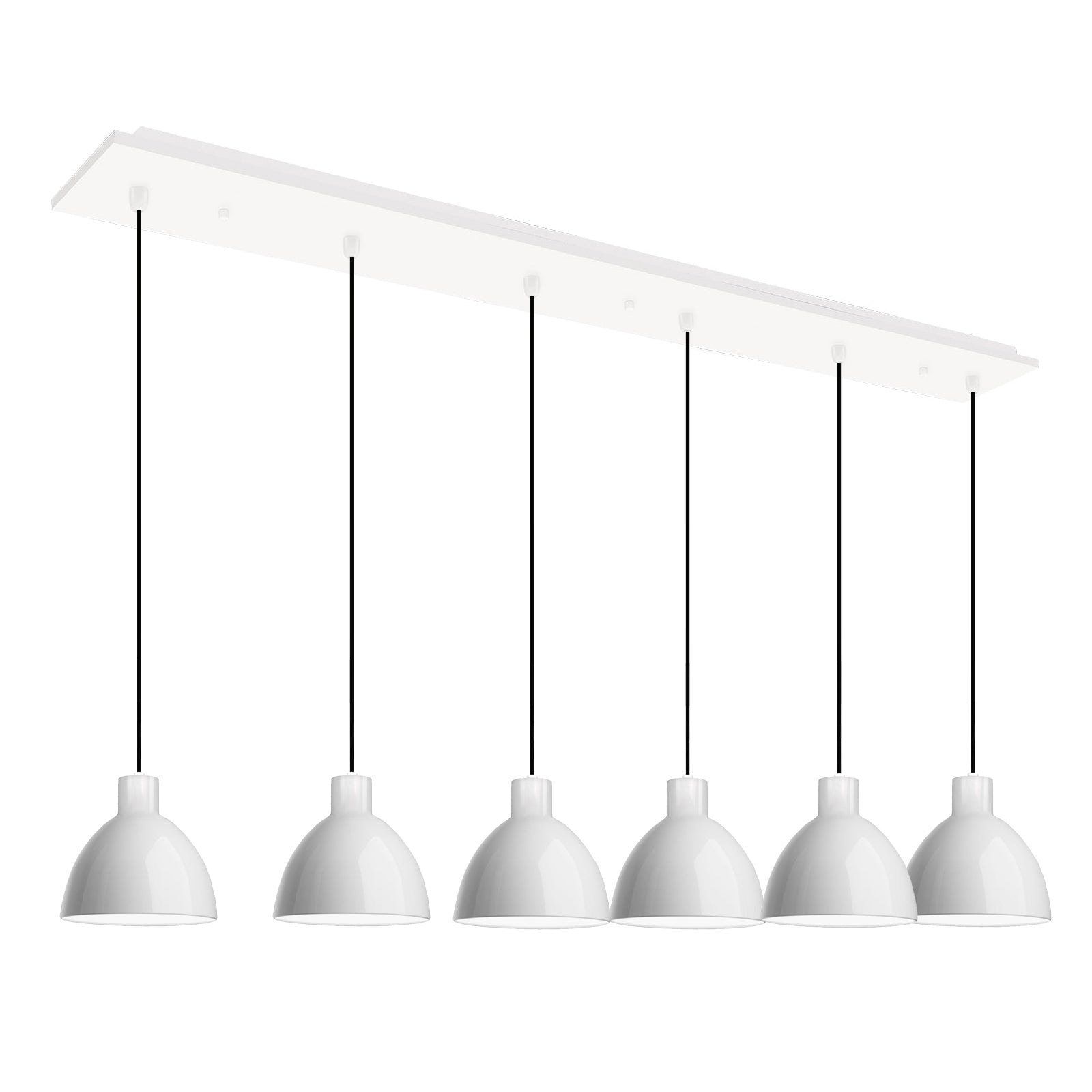 Chroma 42-in Glossy White 6-Light Multi Pendant