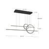 Chute Calypso 56-in Black LED Multi Pendant
