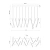 Chute 40-in Black LED Linear Pendant