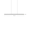Chute 35-in Black LED Linear Pendant
