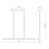 Chute 35-in Black LED Linear Pendant
