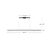 Chute 47-in Black LED Linear Pendant