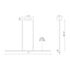 Chute 47-in Black LED Linear Pendant