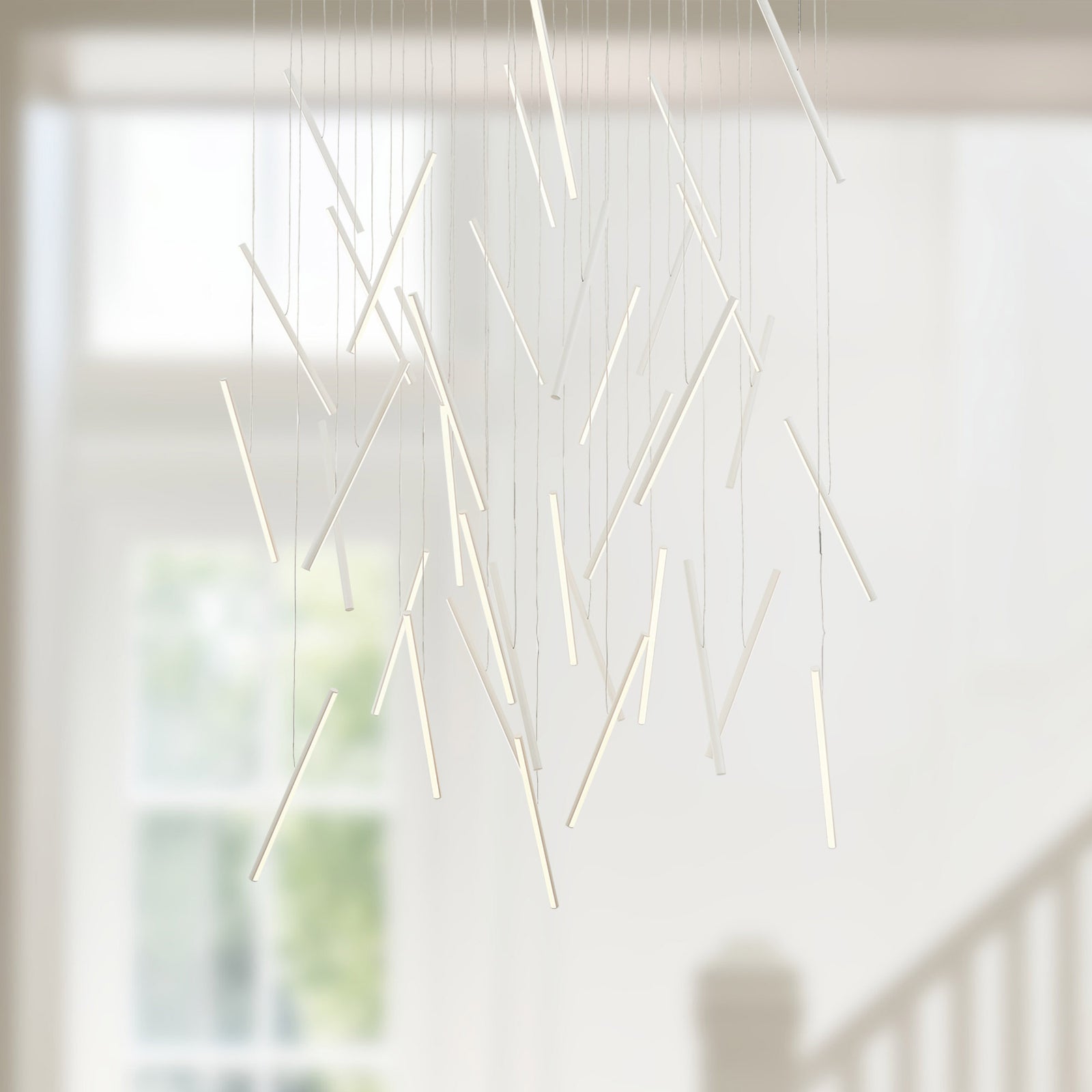 Chute 50-in White LED Multi Pendant