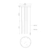 Chute 19-in Black LED Multi Pendant