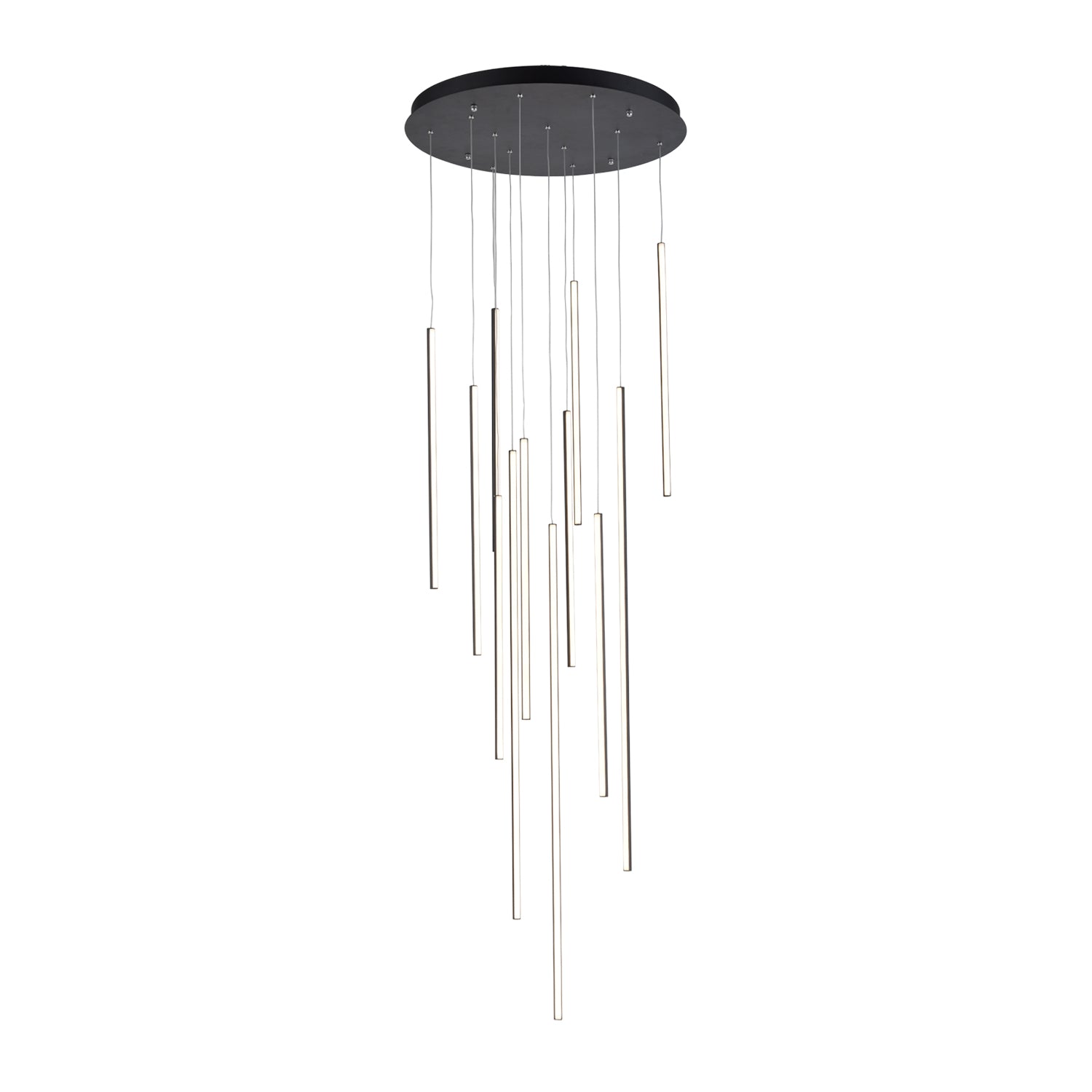 Chute 24-in Black LED Multi Pendant