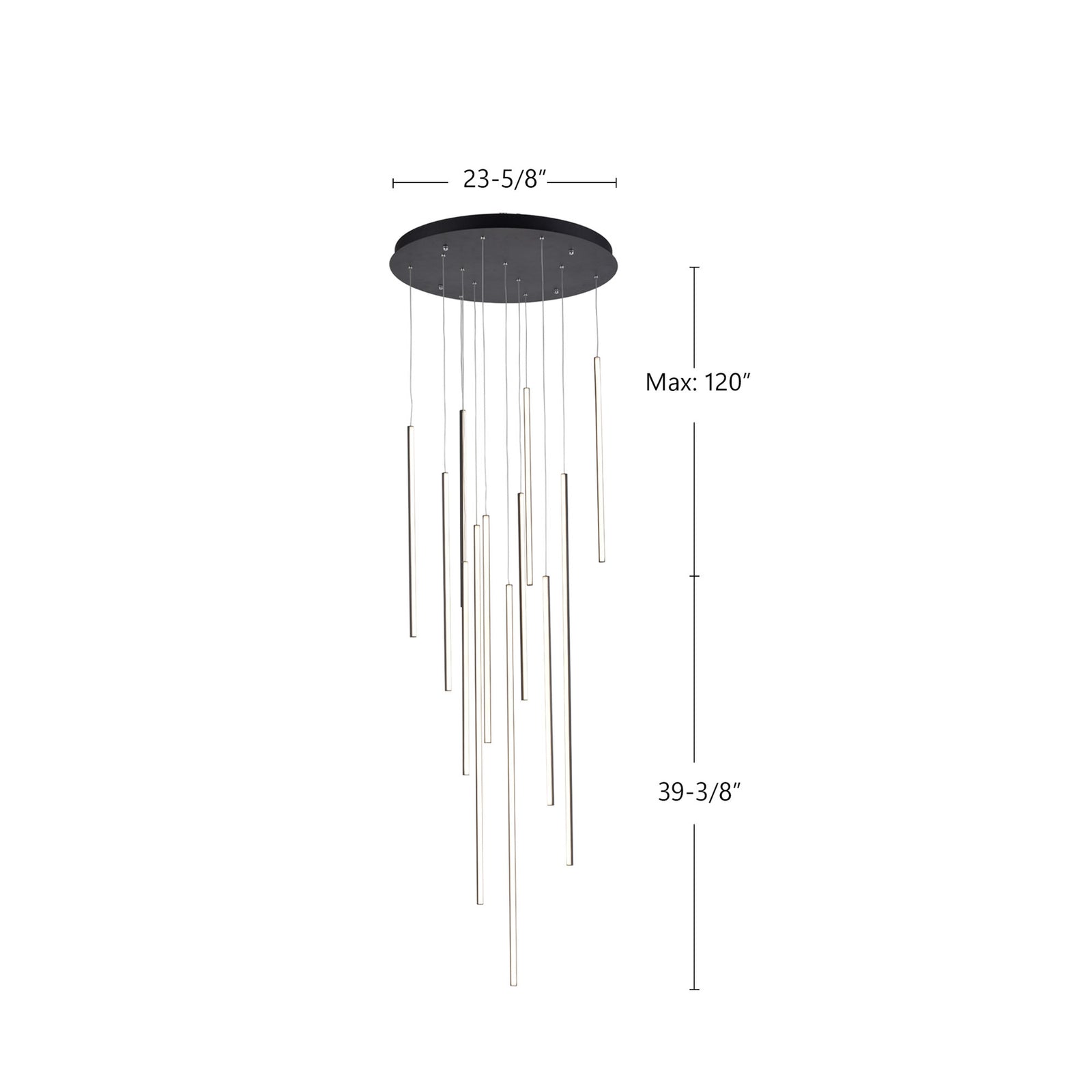 Chute 24-in White LED Multi Pendant