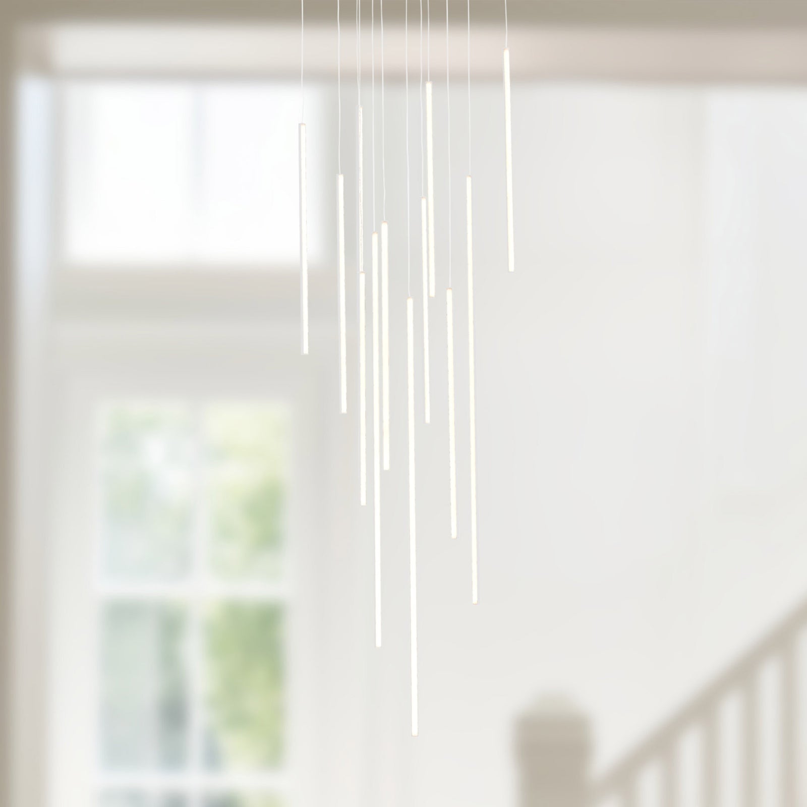 Chute 24-in White LED Multi Pendant