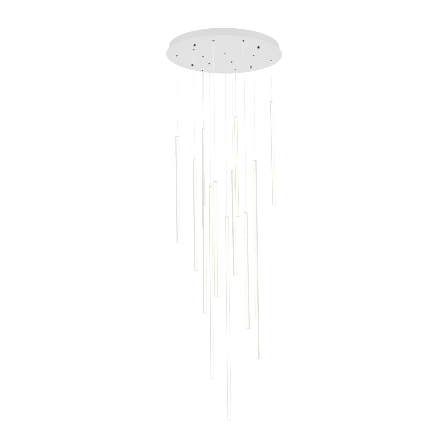 Chute 24-in White LED Multi Pendant