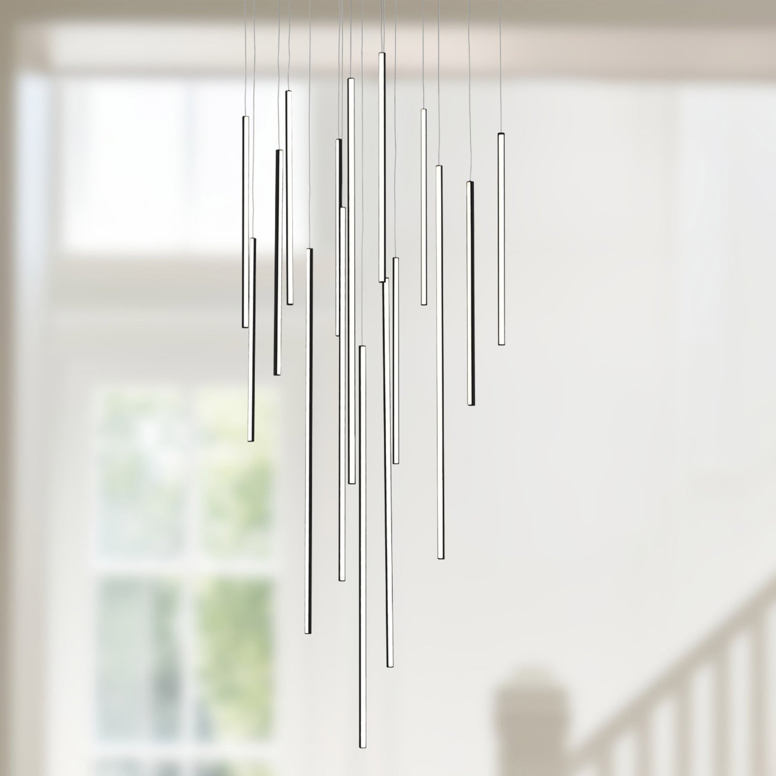 Chute 31-in Black LED Multi Pendant