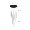 Chute 31-in White LED Multi Pendant