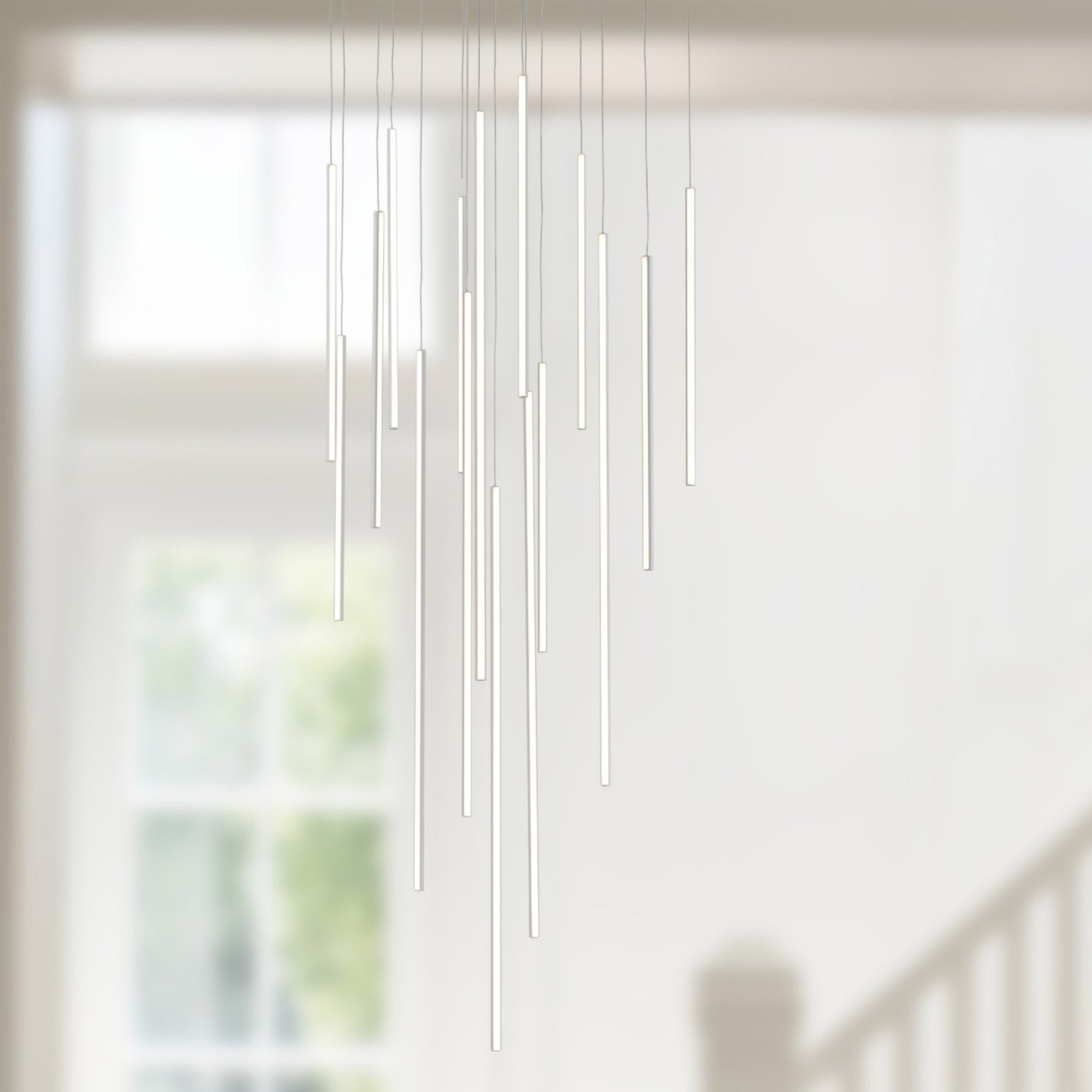 Chute 31-in White LED Multi Pendant