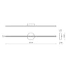 Chute 35-in Black LED Wall Sconce