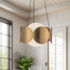 Ciel 10-in Brushed Gold/Opal Glass Socket Chandelier