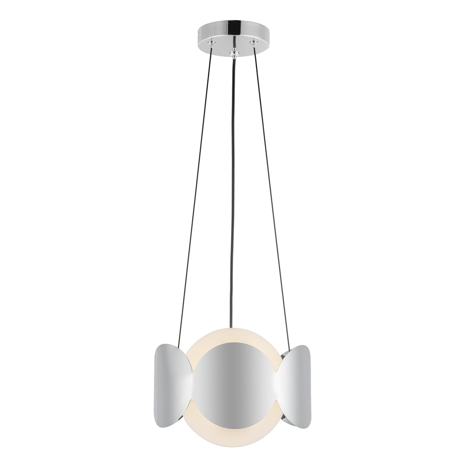 Ciel 10-in Chrome/Opal Glass Socket Chandelier
