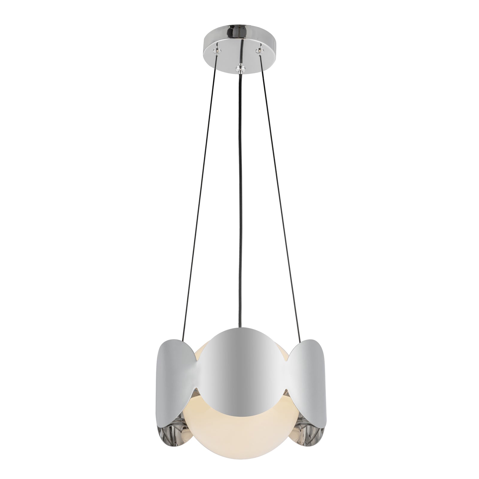 Ciel 10-in Chrome/Opal Glass Socket Chandelier