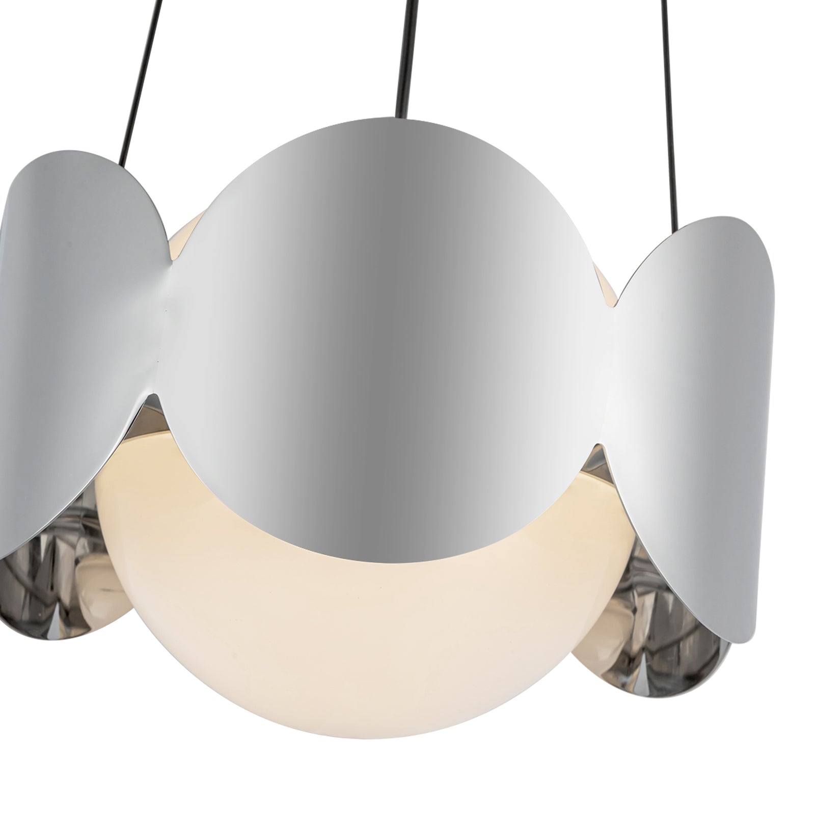 Ciel 10-in Chrome/Opal Glass Socket Chandelier