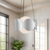 Ciel 10-in Chrome/Opal Glass Socket Chandelier