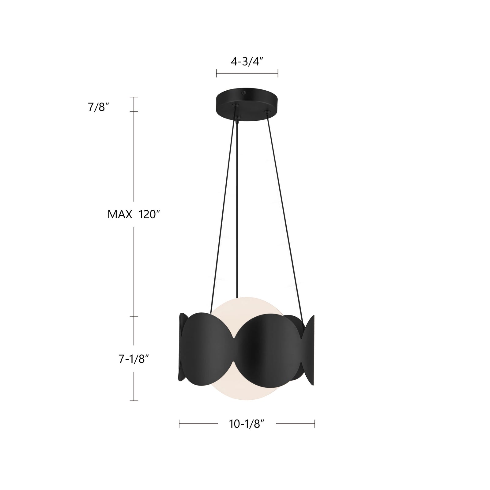 Ciel 10-in Brushed Gold/Opal Glass Socket Chandelier