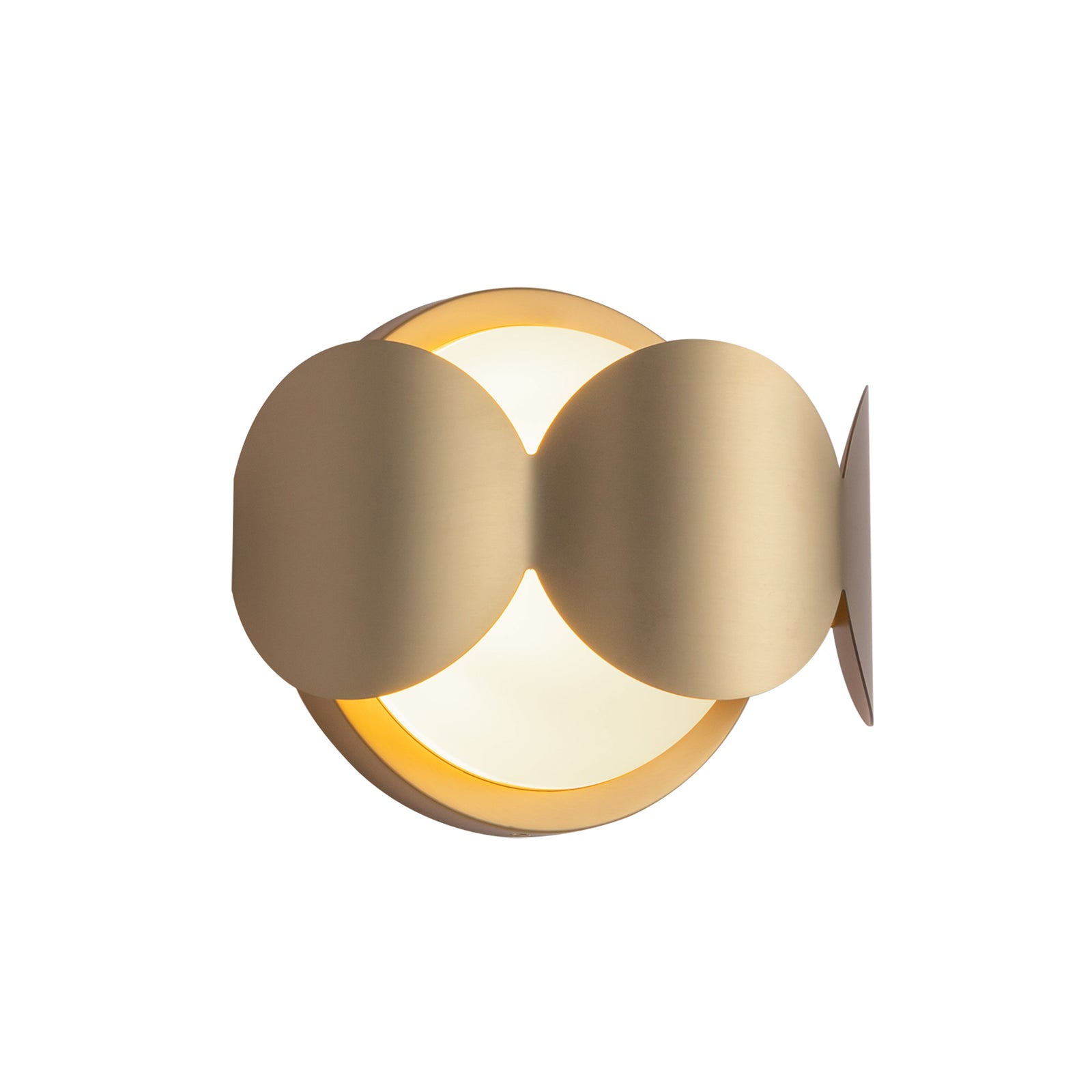 Ciel 10-in Brushed Gold/Opal Glass Socket Wall Sconce