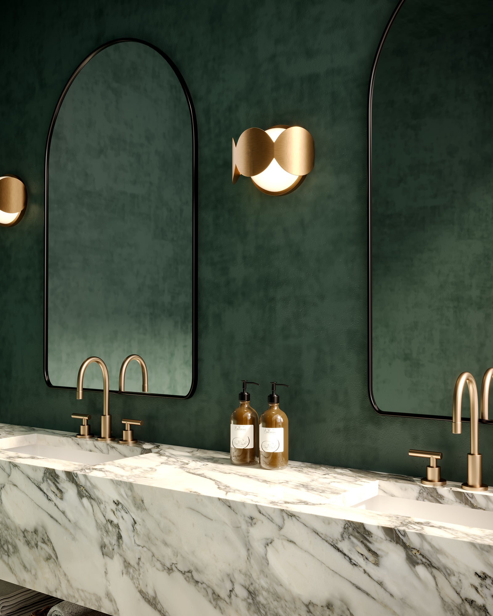Ciel 10-in Brushed Gold/Opal Glass Socket Wall Sconce