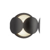 Ciel 10-in Black/Opal Glass Socket Wall Sconce