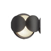 Ciel 10-in Black/Opal Glass Socket Wall Sconce