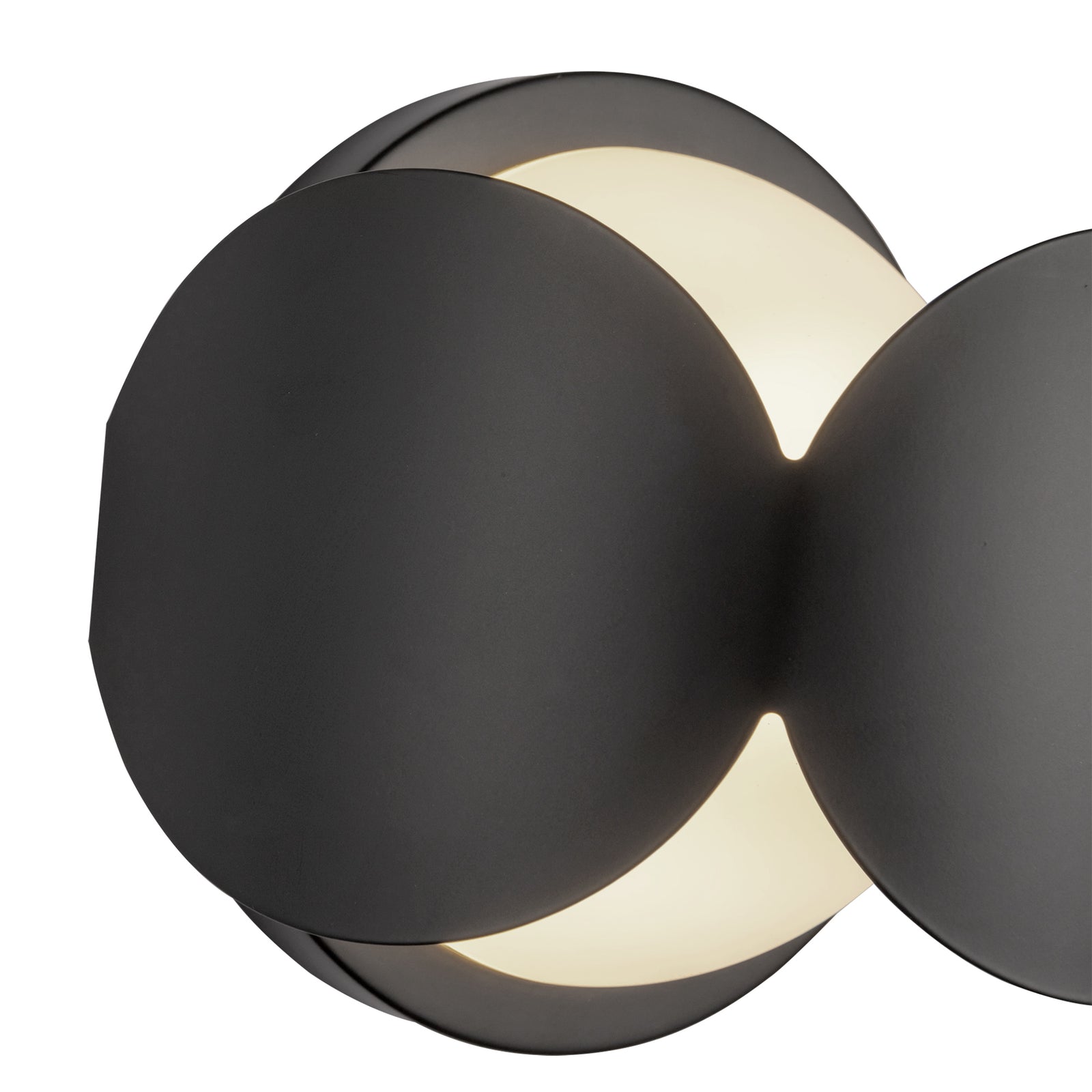 Ciel 10-in Black/Opal Glass Socket Wall Sconce
