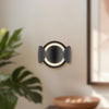 Ciel 10-in Black/Opal Glass Socket Wall Sconce