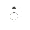 Cirque 24-in Black LED Pendant