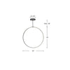 Cirque 36-in Black LED Pendant