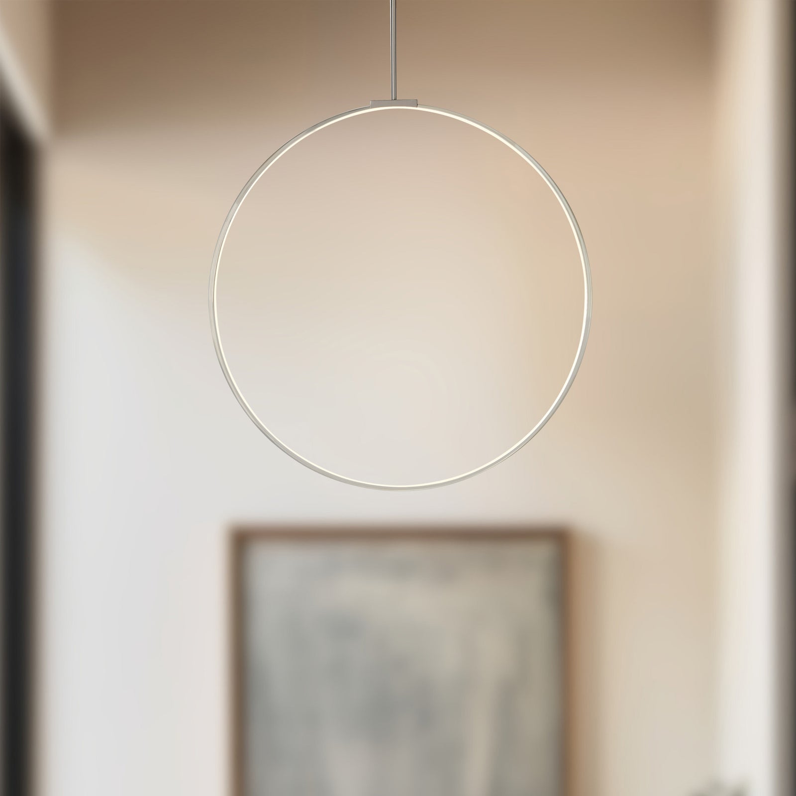 Cirque 36-in Brushed Nickel LED Pendant