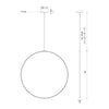 Cirque 48-in Black LED Pendant