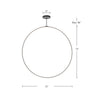Cirque 72-in Black LED Pendant