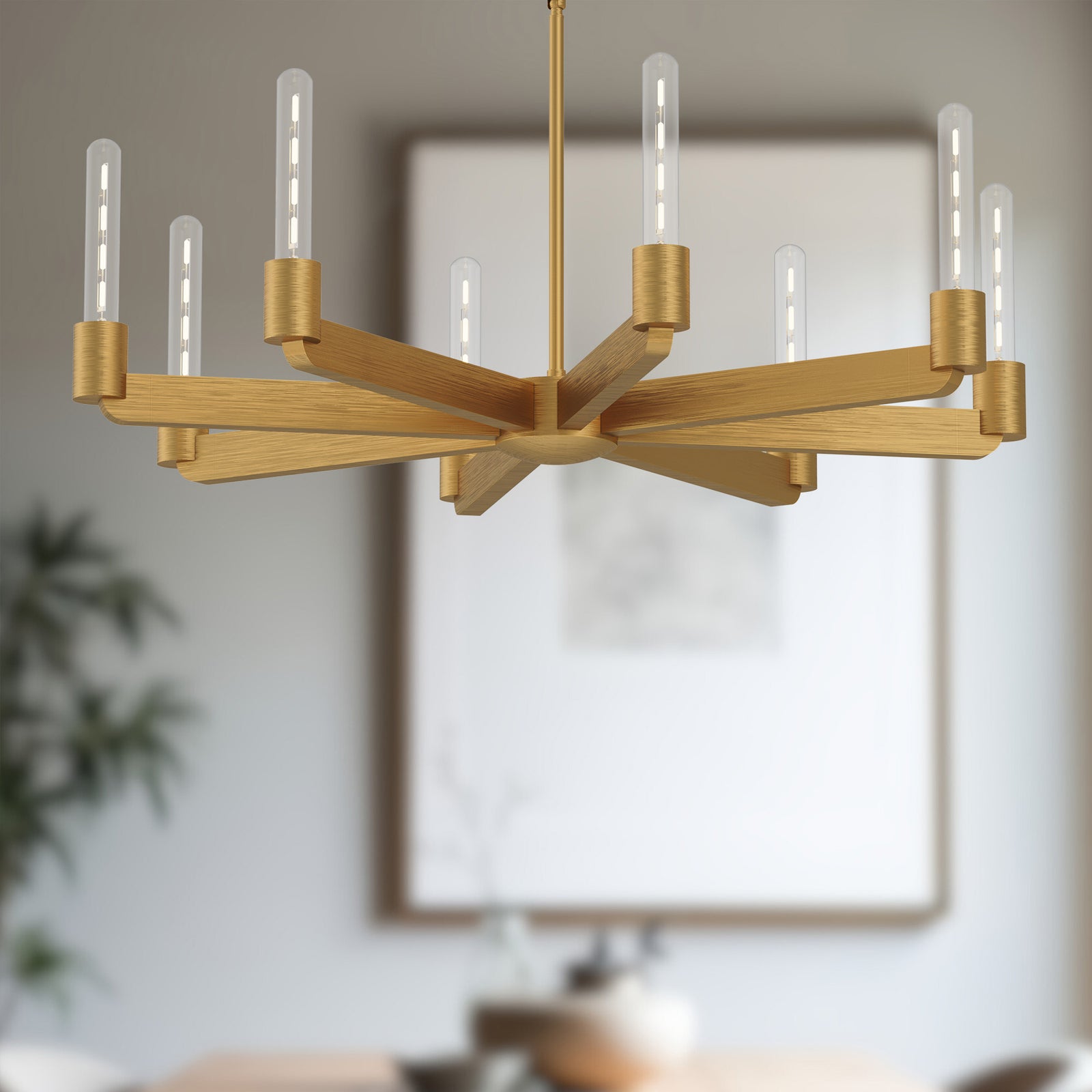Claire 32-in Aged Gold 8 Lights Chandeliers