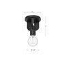 Claire 5-in Aged Gold 1 Light Semi Flush Mount