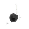 Claire 5-in Matte Black 1 Light Wall/Vanity