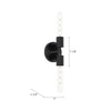 Claire 5-in Matte Black 2 Lights Wall/Vanity