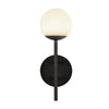 Claremont 13-in Black/Opal Glass LED Exterior Wall