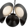 Cleo 16-in Black/Opal Glass LED Chandelier