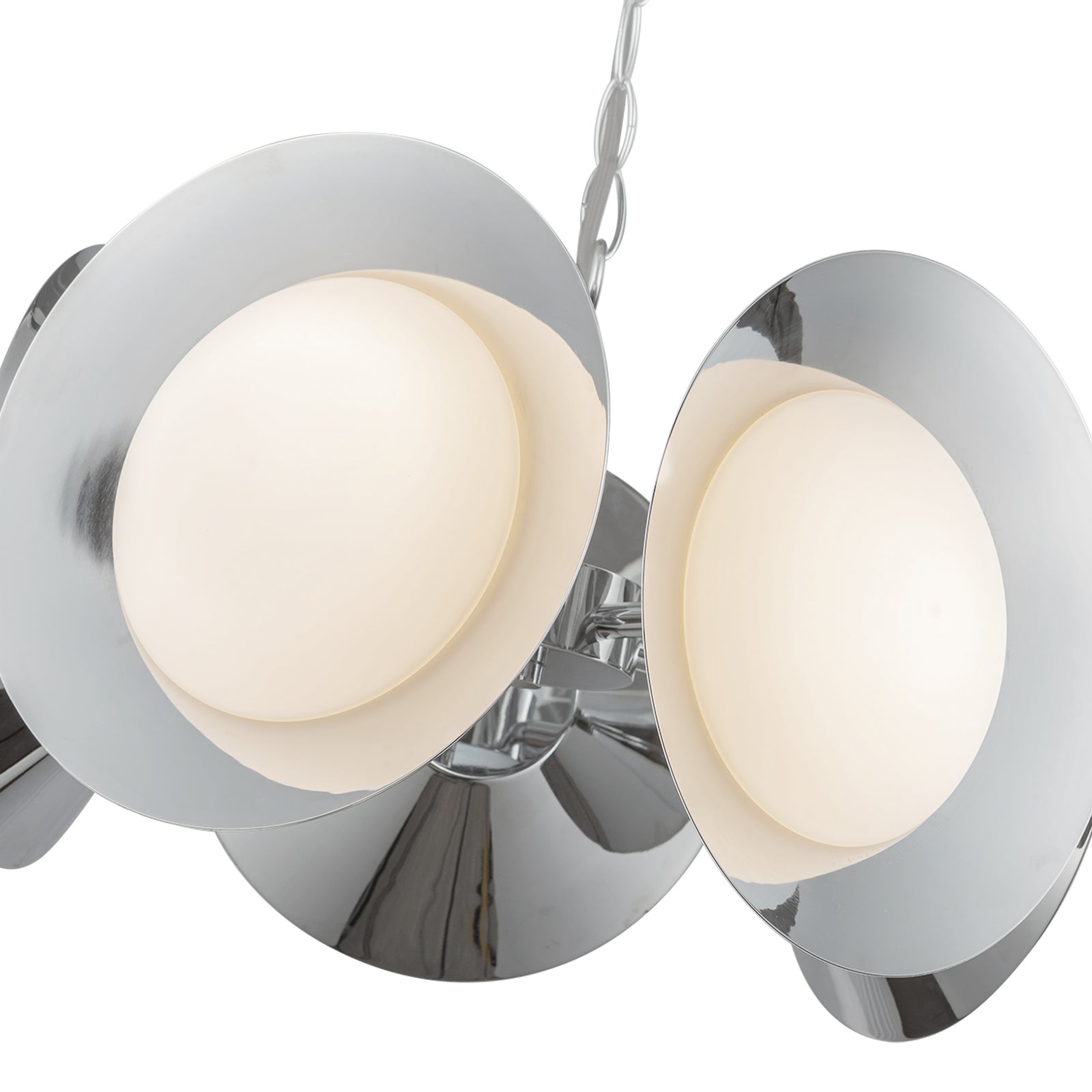 Cleo 16-in Chrome/Opal Glass LED Chandelier