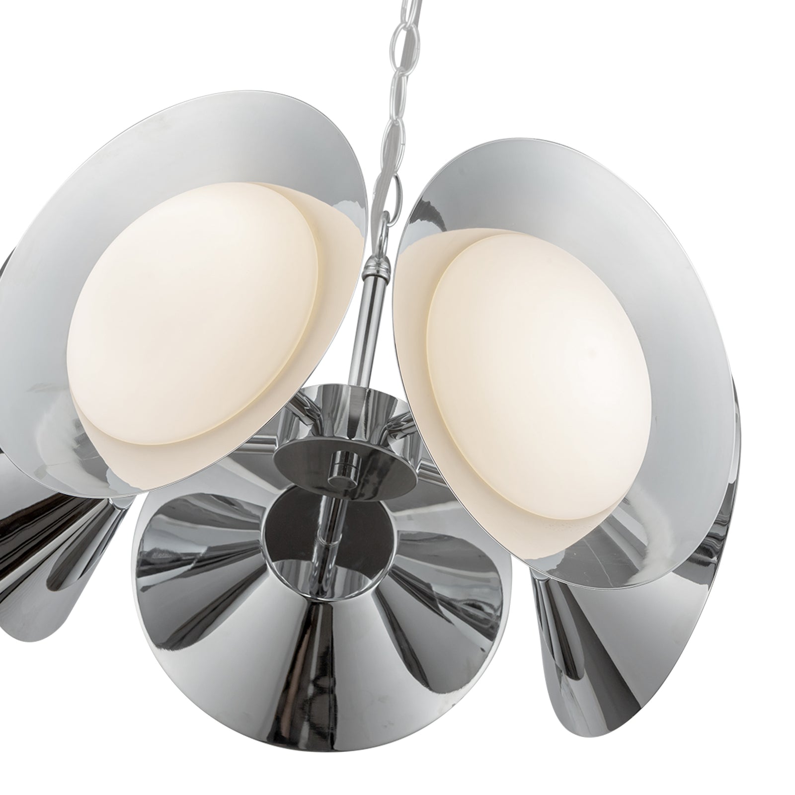 Cleo 16-in Chrome/Opal Glass LED Chandelier