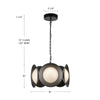 Cleo 16-in Chrome/Opal Glass LED Chandelier
